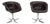 1960 Mid-Century Modern Burke Division Brown Leather Swivel Bucket Chairs, a Pair For Sale