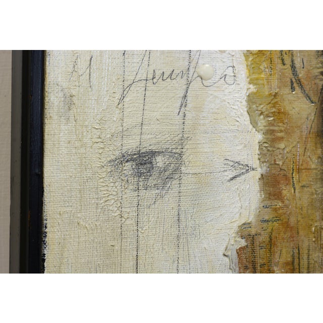 Massimo d'Orta, Papiro (Papyrus), Mixed Media Painting on Canvas, 2006 For Sale - Image 4 of 11
