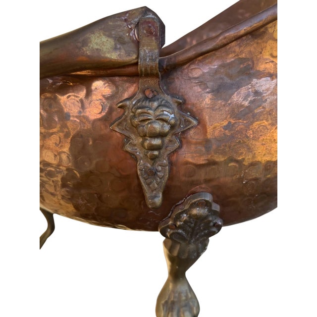 Early 19th Century Antique French Copper & Brass Coal Bucket Fireside Bin For Sale - Image 5 of 11