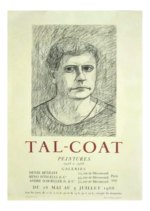 Tal Coat Exhibition Poster, 1968