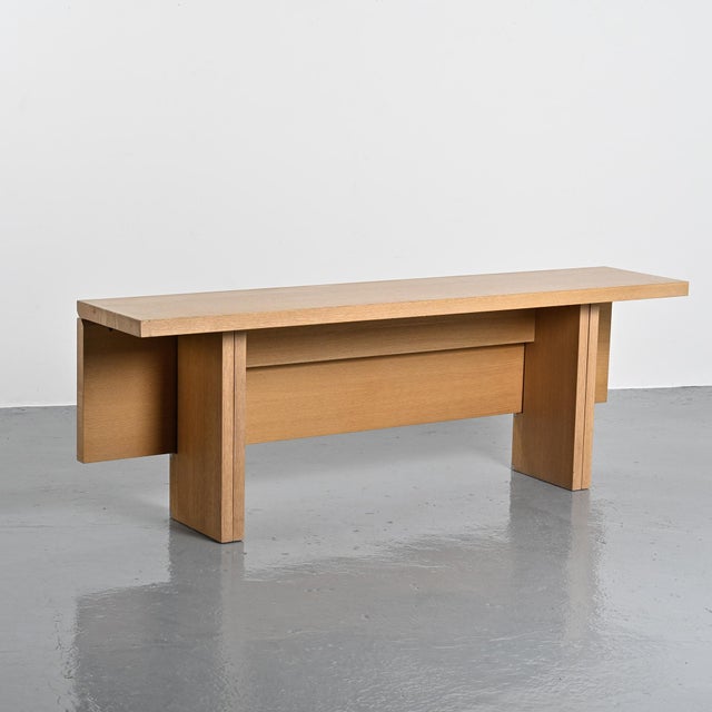 Cerused Wood Console Extending into Dining Table, 1990s For Sale - Image 6 of 17