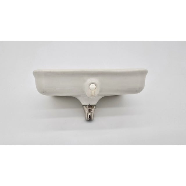 Antique Republic Porcelain White Soap Dish Holder For Sale - Image 10 of 11