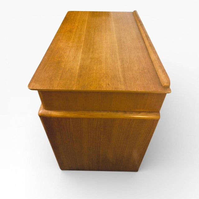 Brown Mid-Century Chest of Drawers in Teak Dresser with Decorative Handles, 1960s For Sale - Image 8 of 9