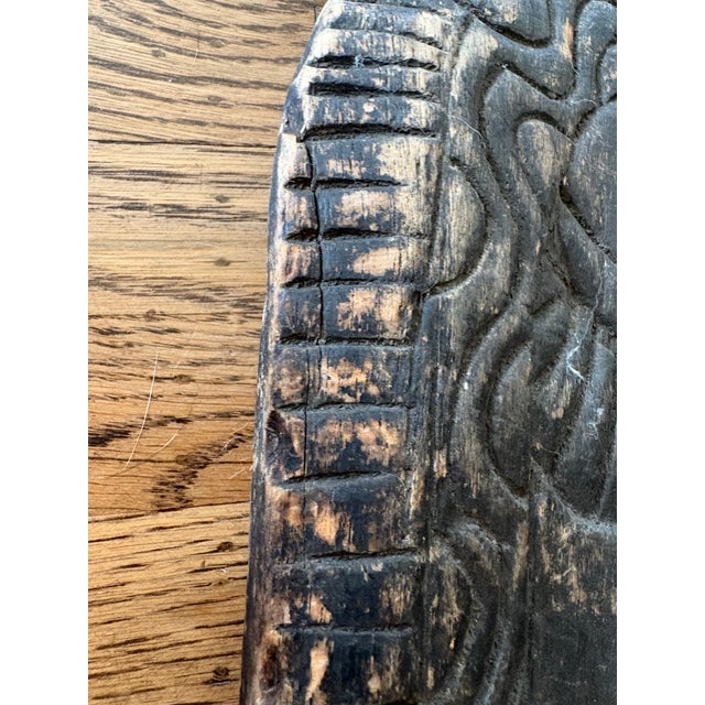 Coffee Early 20th Century Primitive African Carved Wooden Birthing Stool, Sculptural Form For Sale - Image 8 of 8