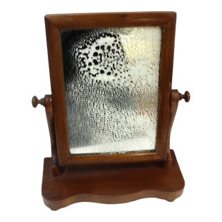 Vintage Vanity Wood Adjustable Mirror, English For Sale