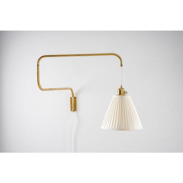 1940s Swedish Wall Lamp in Brass, 1940s For Sale - Image 5 of 18
