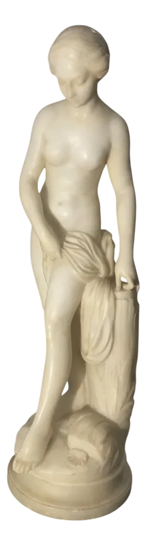 Bathing Venus Sculpture, 19th Century, Carrara Marble