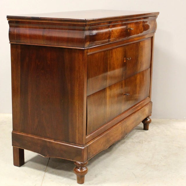 19th Century Italian Chest of Drawers in Walnut For Sale - Image 4 of 11