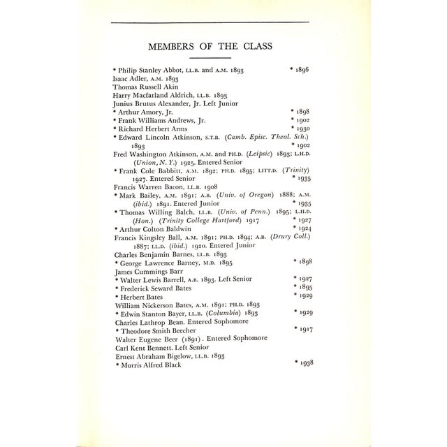 Traditional Harvard College Class of 1890 Fiftieth Anniversary For Sale - Image 3 of 5