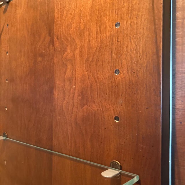Wood 1980s Henredon 18th Century Portfolio Collection Illuminated Butler's Chest - Secretary Desk With Display Cabinet/Shelves For Sale - Image 7 of 18
