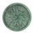 Add a statement piece to your decor with this round etched metal tray. Featuring an earthy green tone with a distressed...