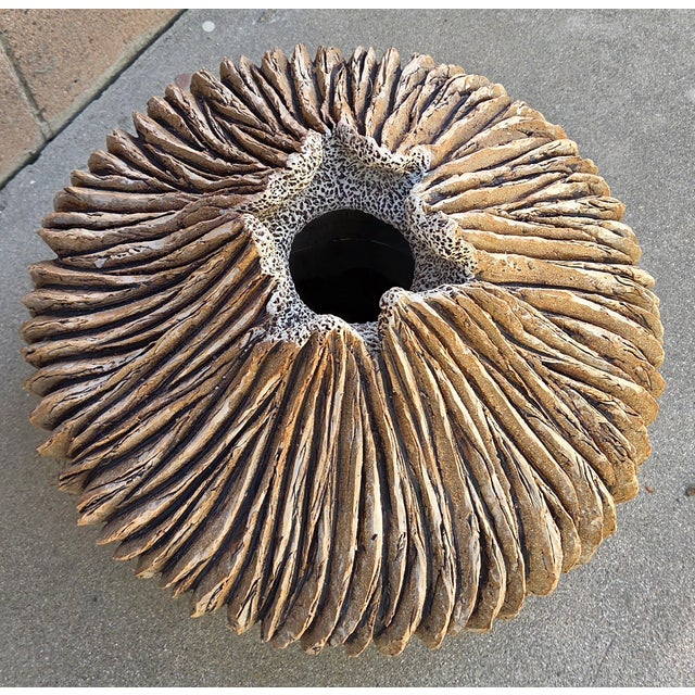 Mid-Century Modern 1990s Anne Goldman Rock Stoneware Vase/Vessel Coastal Sculpture For Sale - Image 3 of 8