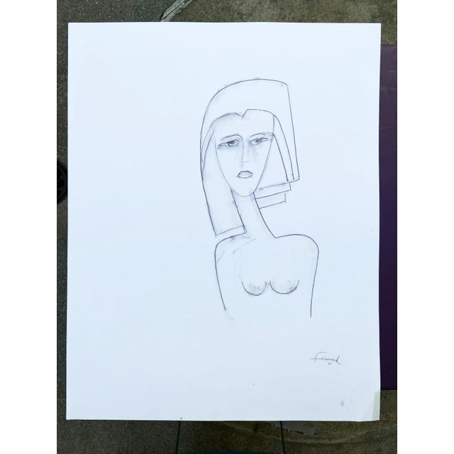 Contemporary André Ferrand, Portrait 4, 2011, Paper For Sale - Image 3 of 6