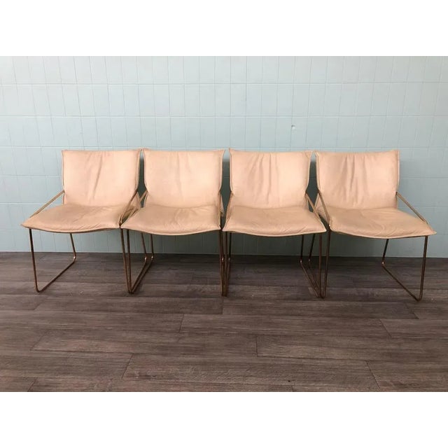 Chairs in Brass Metal and Leather by Otto Gerdau, 1960s, Set of 4 For Sale - Image 13 of 13