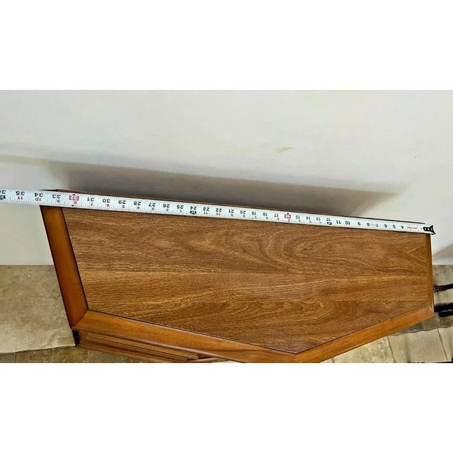 1960s Mid Century Console Cabinet Double Doors and Interior Shelf For Sale - Image 9 of 10