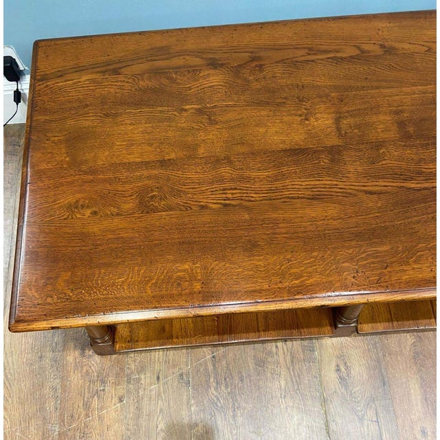 Farmhouse Oak Refectory Coffee Table For Sale - Image 4 of 17