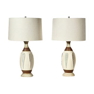 1950s Ceramic Table Lamps - a Pair For Sale