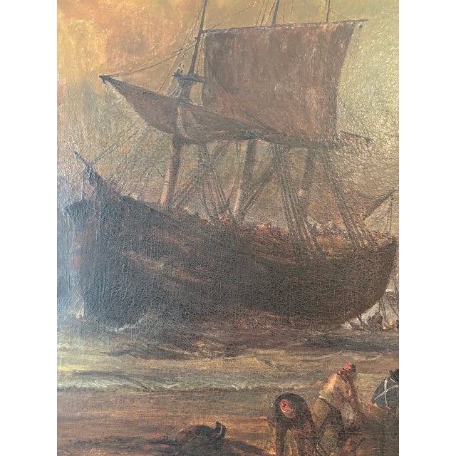 Late 19th Century Large Oil Painting by Famed Historical Seascape Painter F. D. Briscoe For Sale In Philadelphia - Image 6 of 10