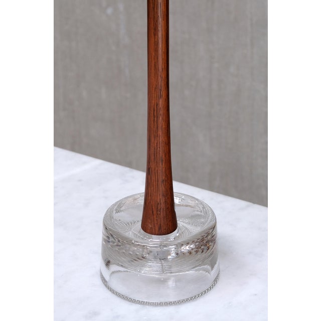 Table Lamp in Wood and Glass from Tranås Stilarmatur, Sweden, 1960s For Sale - Image 4 of 11