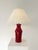 Vintage Red Ceramic Lamp, 1955 For Sale - Image 6 of 7