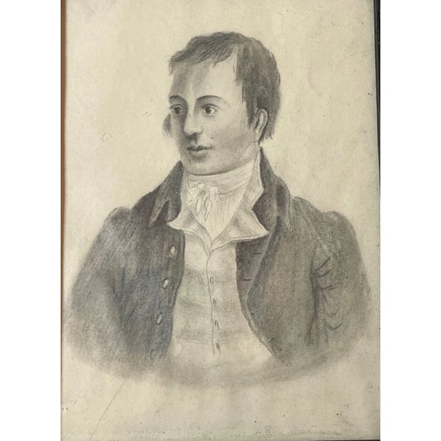 Up for sale is a nice quality antique 19th century original pencil drawing of Robert Burns. It is beautifully rendered...