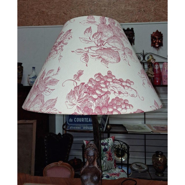 Large Art Nouveau Lamp with Female Figure in Cast Iron, 1920s For Sale - Image 4 of 7