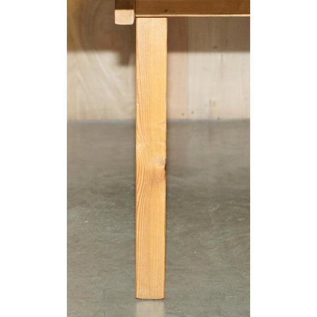 Large Hardwood Refectory Workshop Dining Table For Sale - Image 6 of 18