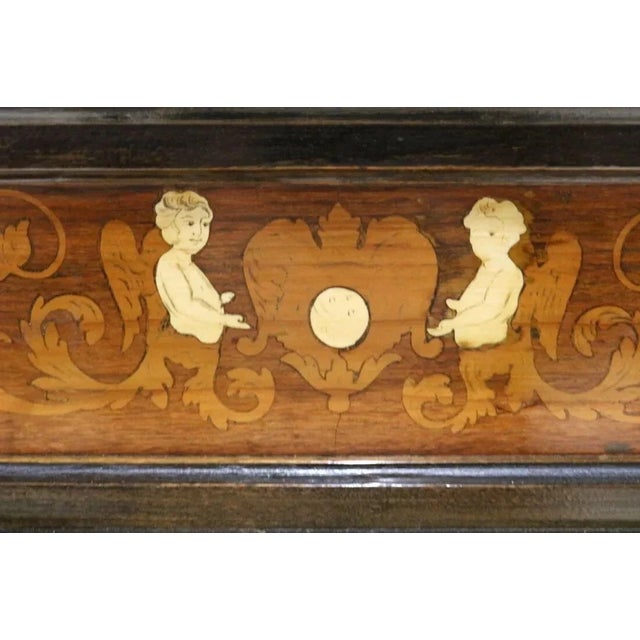 Large Antique Italian Renaissance Walnut Hall Seat. For Sale In West Palm - Image 6 of 9