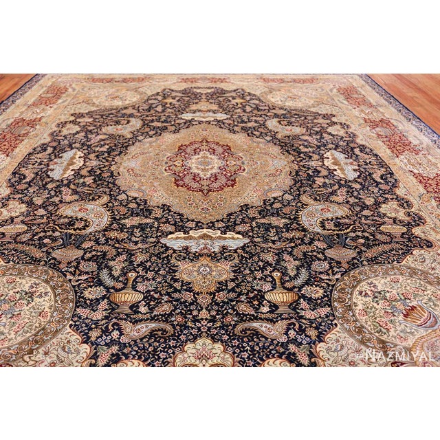 Modern Animal Motif Silk Chinese Area Rug For Sale - Image 4 of 12