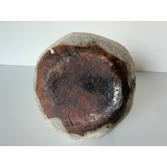 Vintage Organic Studio Art Pottery Ceramic Vase For Sale - Image 13 of 13
