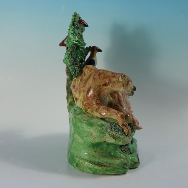 Ceramic Staffordshire Pearlware Bocage Romulus and Remus Figure Group For Sale - Image 7 of 15