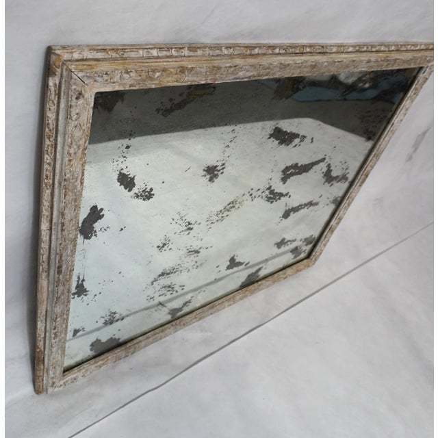 Melissa Levinson Italian Antiqued Mirror With Painted Wood C 1930s From Mla For Sale - Image 4 of 10