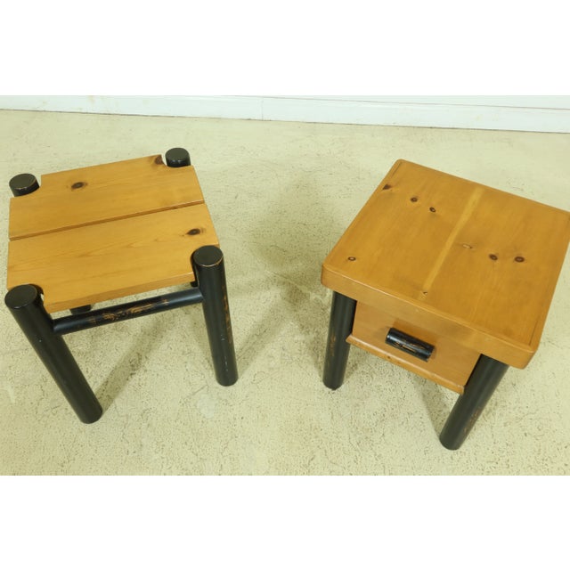 Approx: 20 Years Old Dovetailed Drawer Construction Quality Construction Black Distressed Legs Solid Pine Great For Cabin...