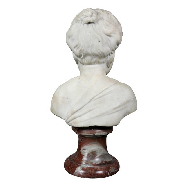 Louis XVI Marble Bust of a Young Boy For Sale In Boston - Image 6 of 7