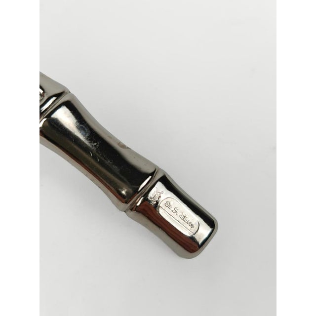 Silver Vintage Dessert Cutlery in Silver-Plated Faux Bamboo, Italy, 1960s, Set of 51 For Sale - Image 8 of 18