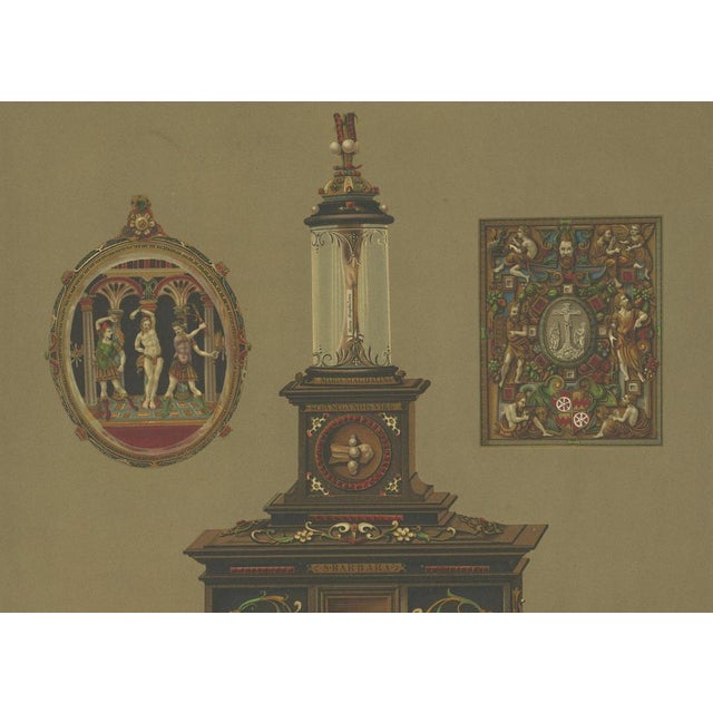 F. X. Zettler, Bavarian Royal Chapel Objects, 1874, Chromolithographs, Set of 2 For Sale - Image 6 of 9