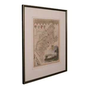 1850's Antique Lithography Map Cumberland