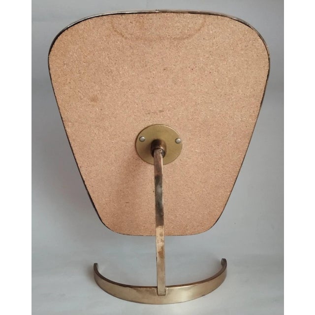 Mid-Century Modern Mid-Century Brass Table Mirror from Vereinigte Werkstätten München, Germany, 1950s For Sale - Image 3 of 8