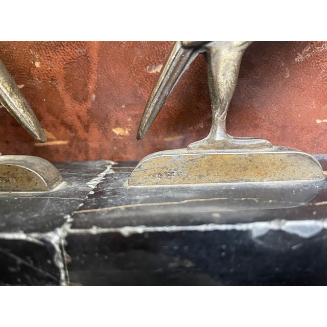 French Art Deco Bird Bookends from Mareguyne, 1930s, Set of 2 For Sale - Image 9 of 14