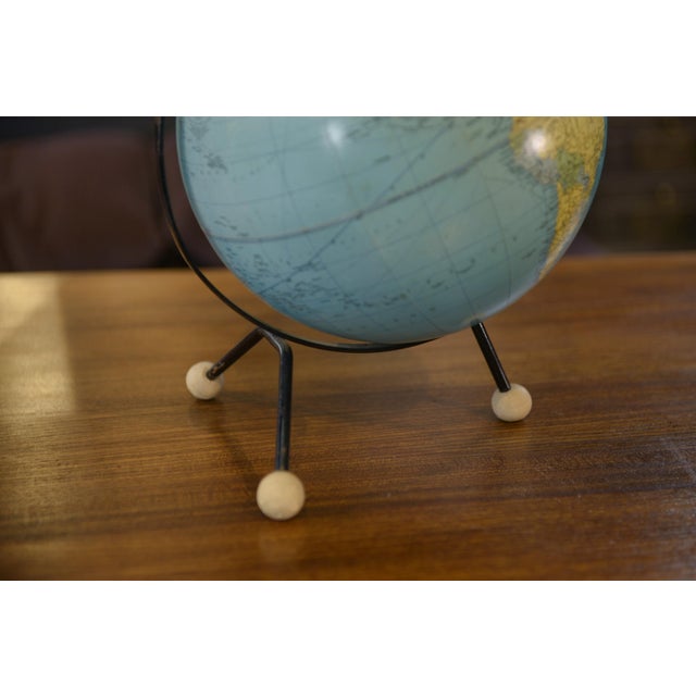 Metal Vintage Steel Globe, 1960s For Sale - Image 7 of 9