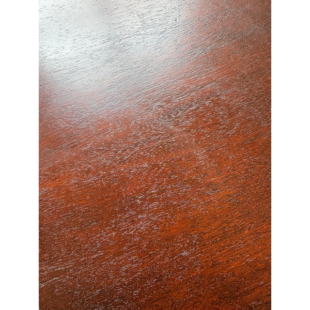 Verified Omega Cinema Props and Pathe Industries Hollywood Production Provenance, Early Victorian Two-Tier Mahogany Dumbwaiter Table, Turned Pedestal For Sale - Image 9 of 12