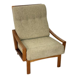 Mid-Century Danish Lounge Chair in Teak Armchair by Grete Jalk for Glostrup Møbelfabrik, 1960s For Sale