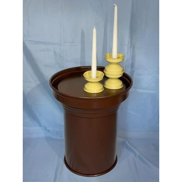 Rl 05 maxi candleholder in butter glossy varnished aluminum by caspal dimensions: ø 9 x h 14 cm. Materials: varnished...