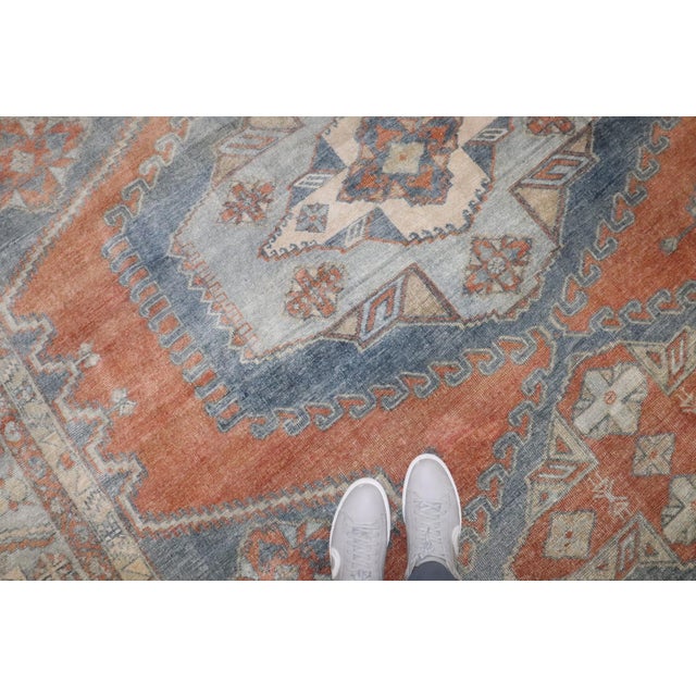 Red Antique Geometric Persian Veece Room Size Rug For Sale - Image 8 of 9