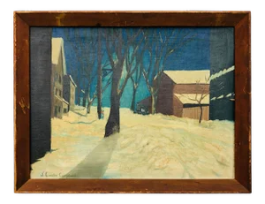 Winter Scene Campbell 14x17 O/B C. 1920’s