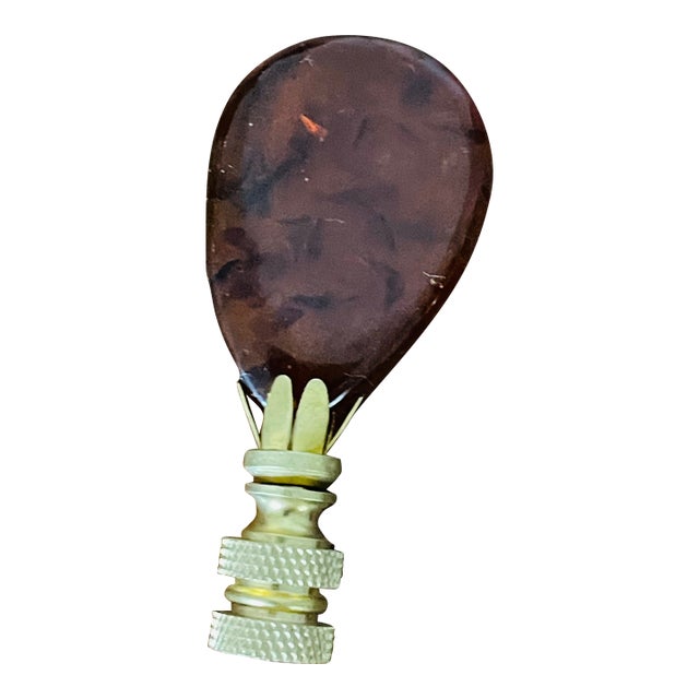 Vintage Amber Lamp Finial For Sale