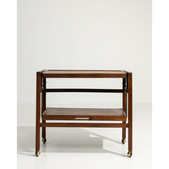 Early 20th Century France Art Deco Brown Wood Bar Carts & Dry Bars For Sale - Image 4 of 11