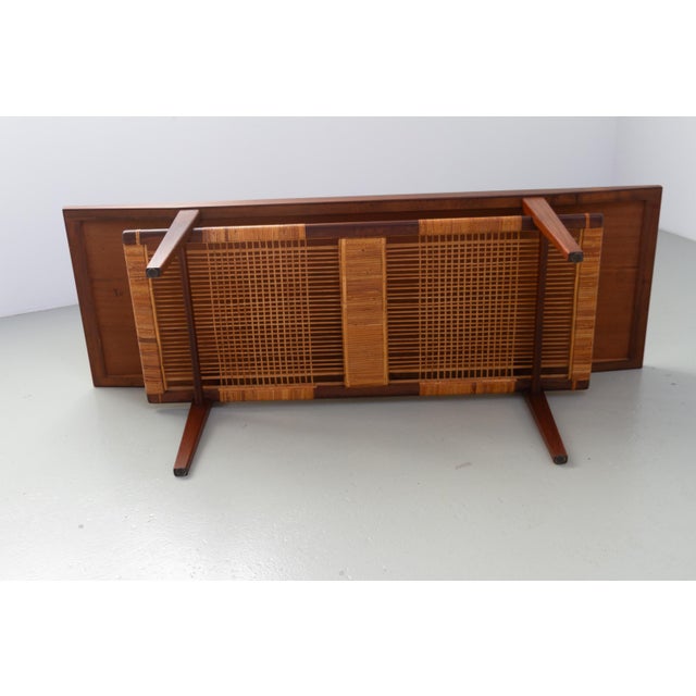 Danish Walnut and Cane Coffee Table by Anton Kildeberg, 1960s For Sale - Image 12 of 18