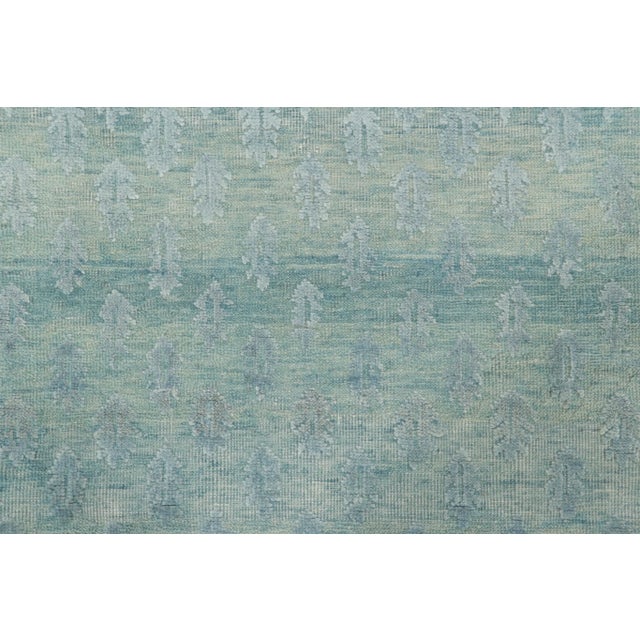 Rug & Kilim Contemporary Block Print Floral Natural Silk Runner by Rug & Kilim, India For Sale - Image 4 of 8
