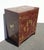 Wood Vintage Chinese Asian Burgundy Lacquer Floral Chinoiserie Cabinet ~ Side Table For Sale - Image 7 of 17